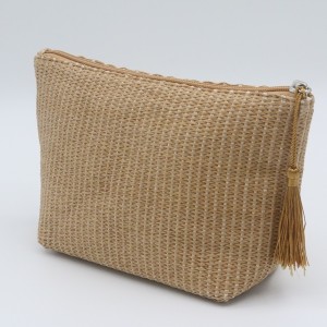 Eco-friendly Cosmetic Bag Organizer Zipper Pouch with Tassel Puller