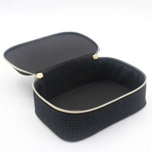Waffle pattern RPET Bag Durable Makeup Natural Eco-friendly Cosmetic Box