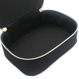 Waffle pattern RPET Bag Durable Makeup Natural Eco-friendly Cosmetic Box