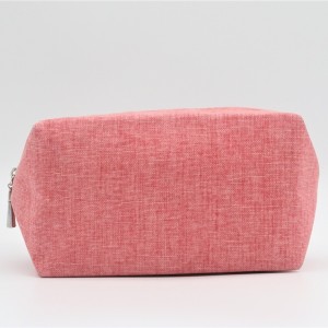 Polyester pink eco-friendly portable bag cosmetic packaging travel business bag