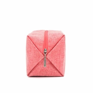 Polyester pink eco-friendly portable bag cosmetic packaging travel business bag