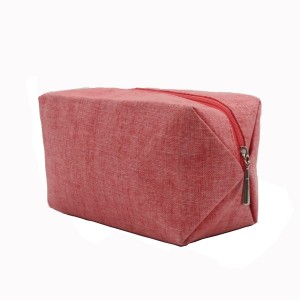 Polyester pink eco-friendly portable bag cosmetic packaging travel business bag