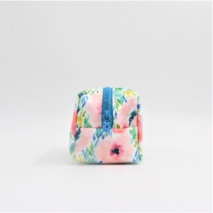 RPET Flower Bag with Full Printing Cosmetic Packing Bag Zipper Stamp for Travel Business