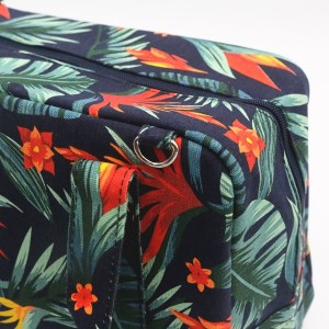 Recycled Cotton Cosmetic Bag Factory Make up Bag Cosmetic Printed with Zipper