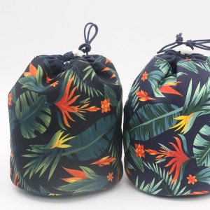 Recycled Cotton Bag Custom Makeup Travel Toiletry Cotton Canvas Eco-friendly Natural Cosmetic Bags
