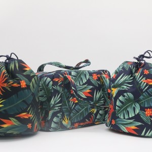 Recycle Cotton Bag String Closure Durable Makeup Bag Natural Eco-friendly Cosmetic Bag