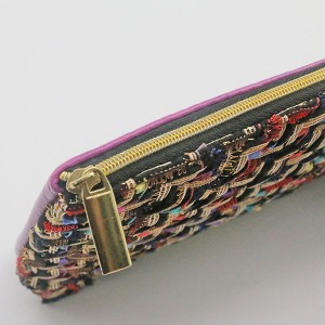 Cheap polyester & PU contrast makeup bag cosmetic bag