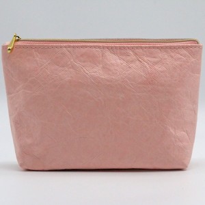 Eco Strong Life Time Custom Durable Washable  Zipper Paper Cosmetics bag