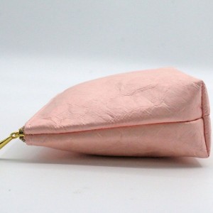 Eco Strong Life Time Custom Durable Washable  Zipper Paper Cosmetics bag