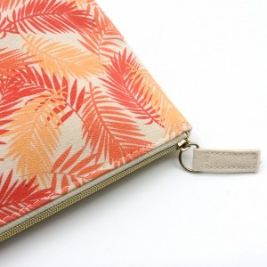 National Cotton Canvas Bag Travel Makeup Cosmetic Bag with zipper Wholesale Customized Printed