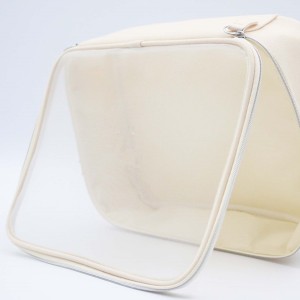 RPET canvas Cosmetic Bag Factory Make up Bag Cosmetic Printed with Zipper