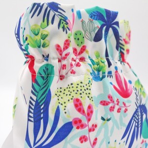 Colorful Polyester Makeup Bag String Closure Durable Cosmetic Bag