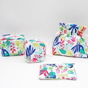 Colorful Polyester Bag Handle Zipper Closure Durable Cosmetic Bag For Unisex