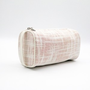 linen Casual Durable Makeup Bag Handle Cosmetic Travel and Daily Tote For Unisex