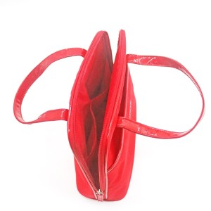 PU Piping Cosmetic Bag Casual Durable Makeup Bag Handle For Unisex