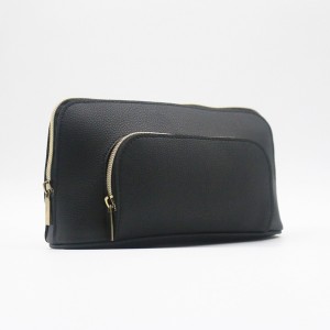 Custom Make up Bag PU Cosmetic Zip Makeup Pouch with logo