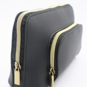 Custom Make up Bag PU Cosmetic Zip Makeup Pouch with logo
