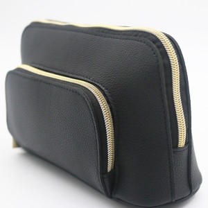 Custom Make up Bag PU Cosmetic Zip Makeup Pouch with logo
