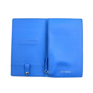 PU Travel passport holder with airplane ticket with zipper