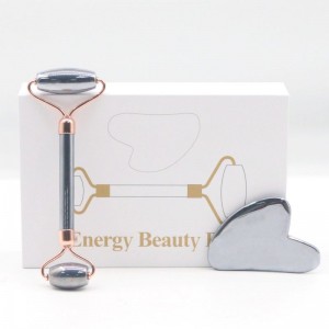 Hot Selling New Gua Sha board Silvery Massage Stone Jade Guasha Stone Massage Tool Set