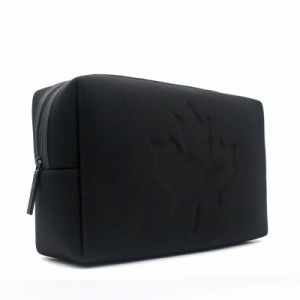 Black PU Bag with zipper