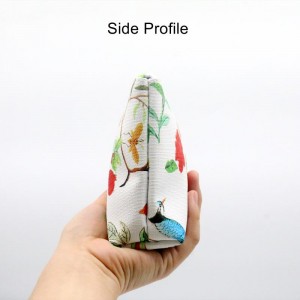 2022 Spring New Product Floral Printing on Snow White Ground Water-based PU Cosmetic Pouch