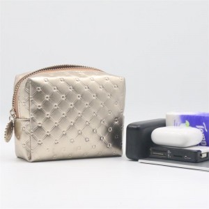 Exquisite Coin Purse Stylish Diamonds Pattern Water-based PU Makeup Pouch Waterproof PU Unisex Cosmetic Pouch