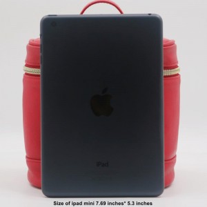 2022 Trendy Saturated Magenta Cosmetic Bag Cross Pattern Poinciana Red Water-based PU Makeup Bag