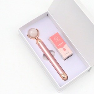 Wholesale Rose Pink Quartz Massage Face Jade Roller Beauty Vitamin C Essential Oil Face Serum Set