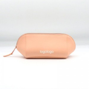 Multi-functional PU Makeup Pouch Mona Lisa Pink Shell Shape Water-based PU Women Cosmetic Bag