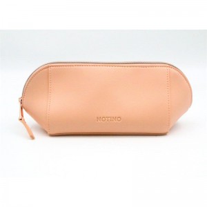 Multi-functional PU Makeup Pouch Mona Lisa Pink Shell Shape Water-based PU Women Cosmetic Bag