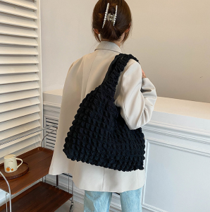 Fashion Ins Style Padded Polyester Shopping Tote Bag