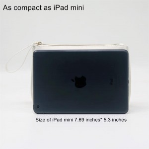 Hot Sale Snow White Clutch Purse Water-based PU Double Sided Different Color Wristlet Zipper Pouch
