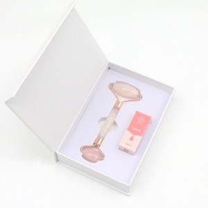 Wholesale Rose Pink Massage Face Jade Roller Beauty Vitamin C Essential Oil Face Serum Set