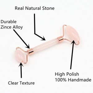 Wholesale Rose Pink Massage Face Jade Roller Beauty Vitamin C Essential Oil Face Serum Set